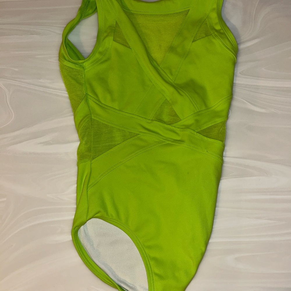 Jo+Jax neon green leotard YM